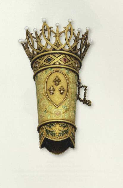El 'porte-bouquet' que es va regalar a la reina Victòria, creat el 1906 per Lluís Masriera.