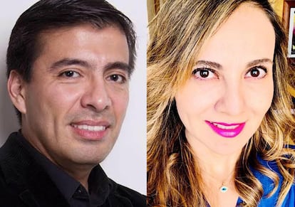Juan Carlos García y Abril Pérez, en imágenes de sus redes sociales.