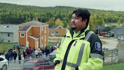 Frank Quitish, en una imagen del programa 'On the Front Line', de la cadena canadiense APTN. Foto cedida por el canal.