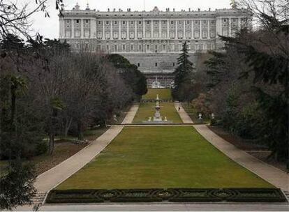 Jardines del Campo del Moro, bajo el Palacio Real.