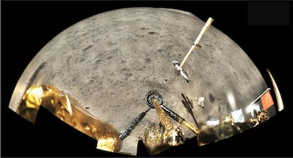 La sonda espacial china Chang'e-5 recogió dos kilogramos de tierra y rocas lunares en torno al punto de su alunizaje.