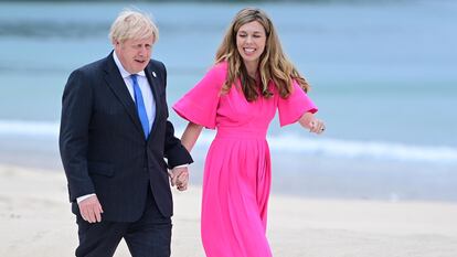 El matrimonio Johnson en Carbis Bay (Inglaterra)