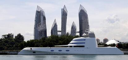 El yate de Andrey Melnichenko, en Singapur.