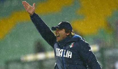 Conte, durante el Bulgaria-Italia. 