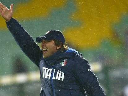 Conte, durante el Bulgaria-Italia. 