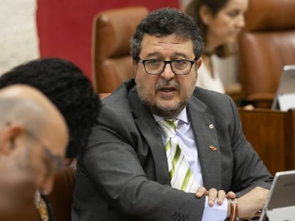 El presidente del grupo parlamentario de Vox en Andalucía, Francisco Serrano.