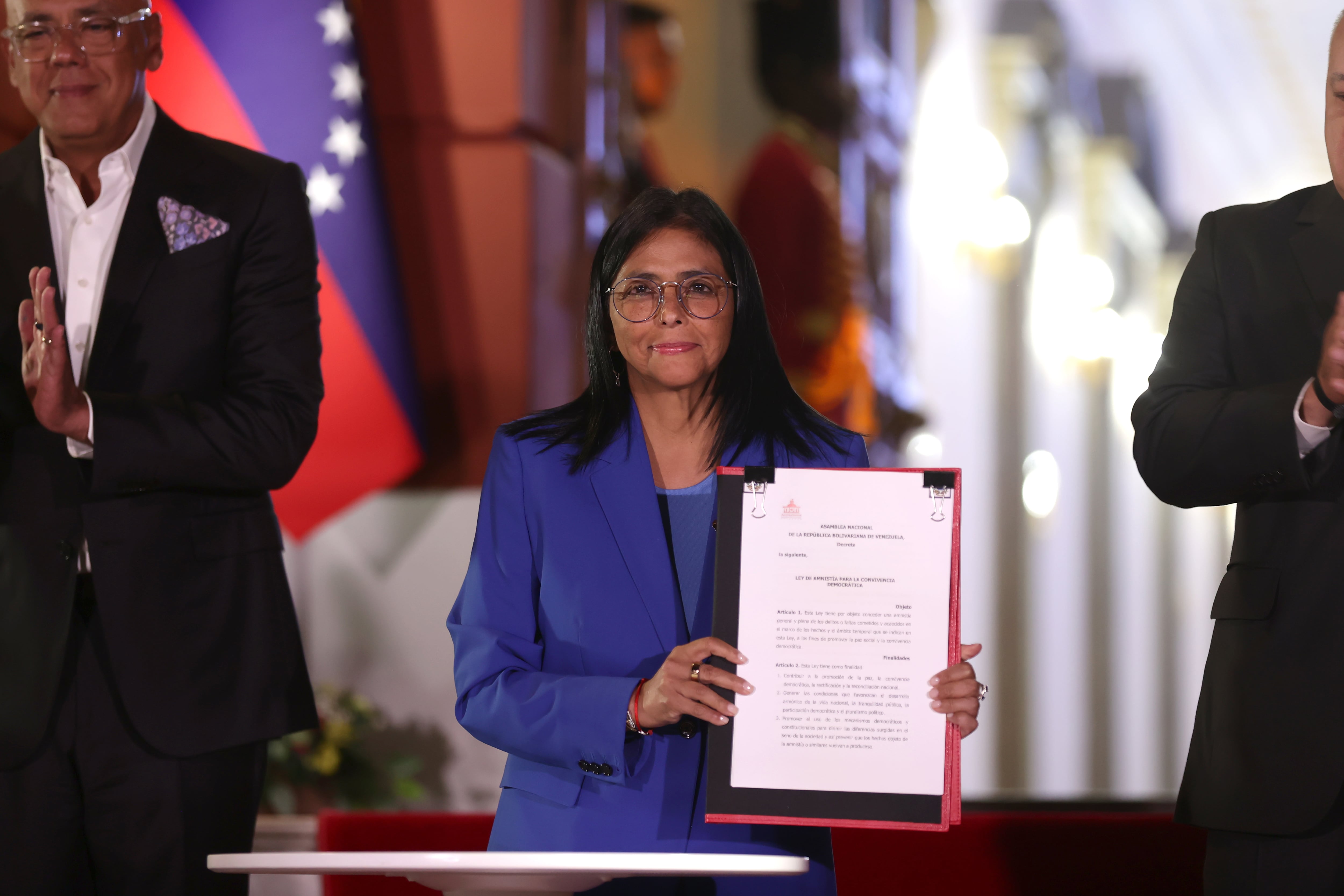 Delcy Rodríguez da por concluida la aplicación de ley de amnistía