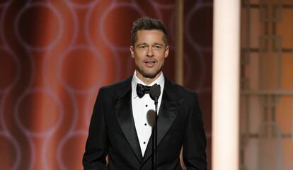 Brad Pitt en los Globos de Oro.