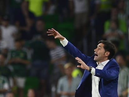 Marcelino, durante el partido contra el Betis.