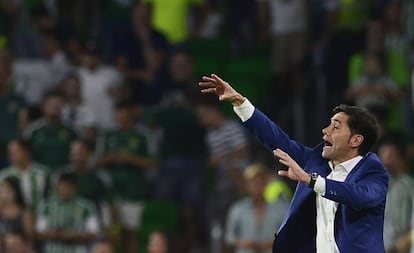 Marcelino, durante el partido contra el Betis.