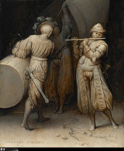 Pieter Brueghel, 'Los tres soldados', 1568, perteneciente a la colección de The Frick Collection, Nueva York.