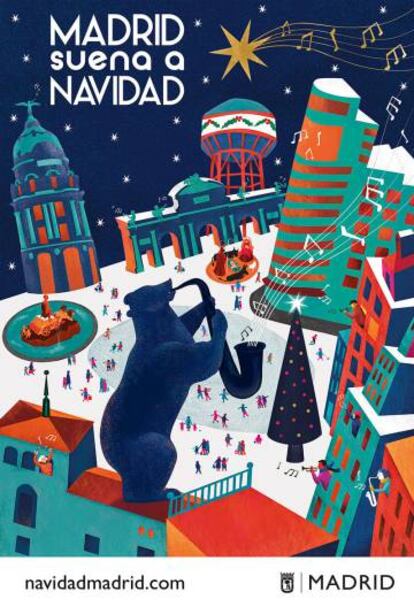 El cartel de la Navidad 2019-2020 fue una creación de la ilustradora Irene Blasco. |