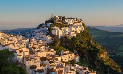 Panorámica del pueblo malagueño de Casares. 