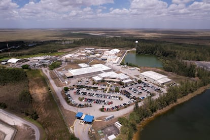 The U.S. Immigration and Customs Enforcement Krome Detention Center in Miami, Florida, on April 24.