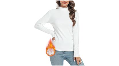 Fleece-lined T-shirt.