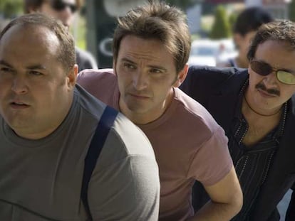 Juanma Cifuentes, Fernando Tejero y Luis Callejo, en un fotograma de la película.