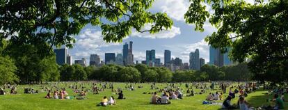 Hyde Park, Central Park (en la foto) o el Retiro, cualquier parque es carne de panorámica
