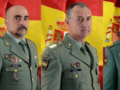 Los tres militares fallecidos en la explosión de Almería.