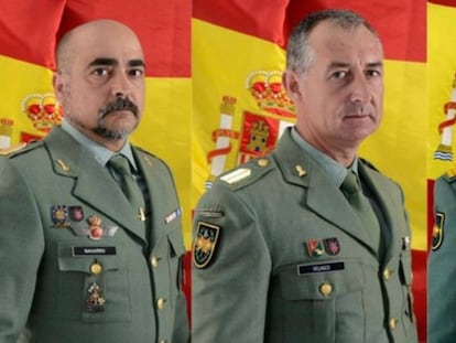 Los tres militares fallecidos en la explosión de Almería.