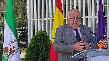 El consejero de Salud y Familias de la Junta de Andalucía, Jesús Aguirre, el jueves.