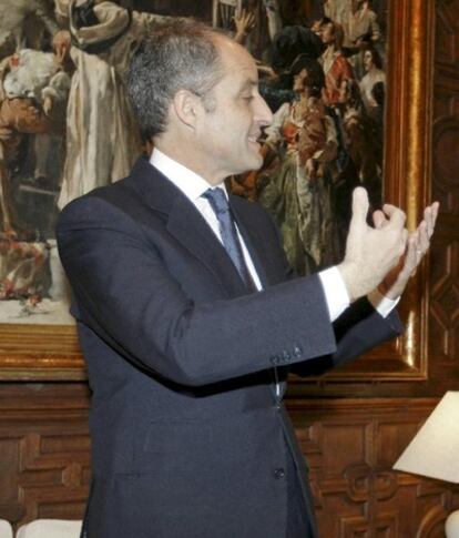 Camps en un acto en la Generalitat valenciana.