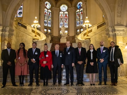 El equipo de defensa de Colombia ante la Corte Internacional de Justicia, en La Haya (Países Bajos).