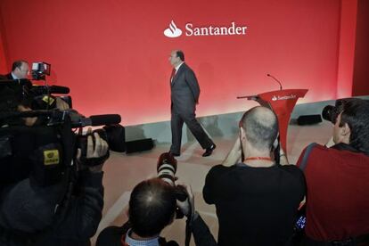 El presidente del Banco Santander, Emilio Bot&iacute;n