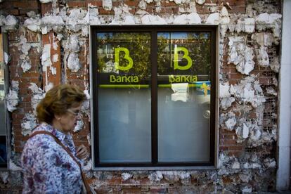 Obras en una oficina de Bankia.