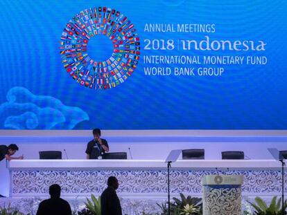 Últimos preparativos para a reunião anual do FMI e o Banco Mundial em Bali.