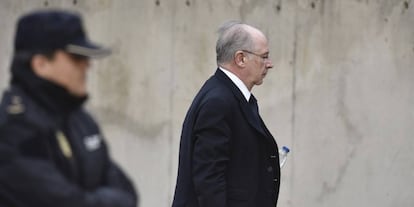 Rodrigo Rato, a su llegada a la Audiencia Nacional.