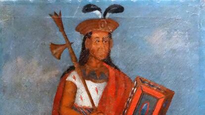 Retrato del inca Huayna Cápac. Durante su reinado (1493-1525) contribuyó a la extensión 
del uso del quechua.