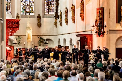 Cantica Symphonia durante el concierto dedicado monográficamente a Cristóbal de Morales el pasado sábado por la tarde en la Sint-Catharinakathedraal de Utrecht.