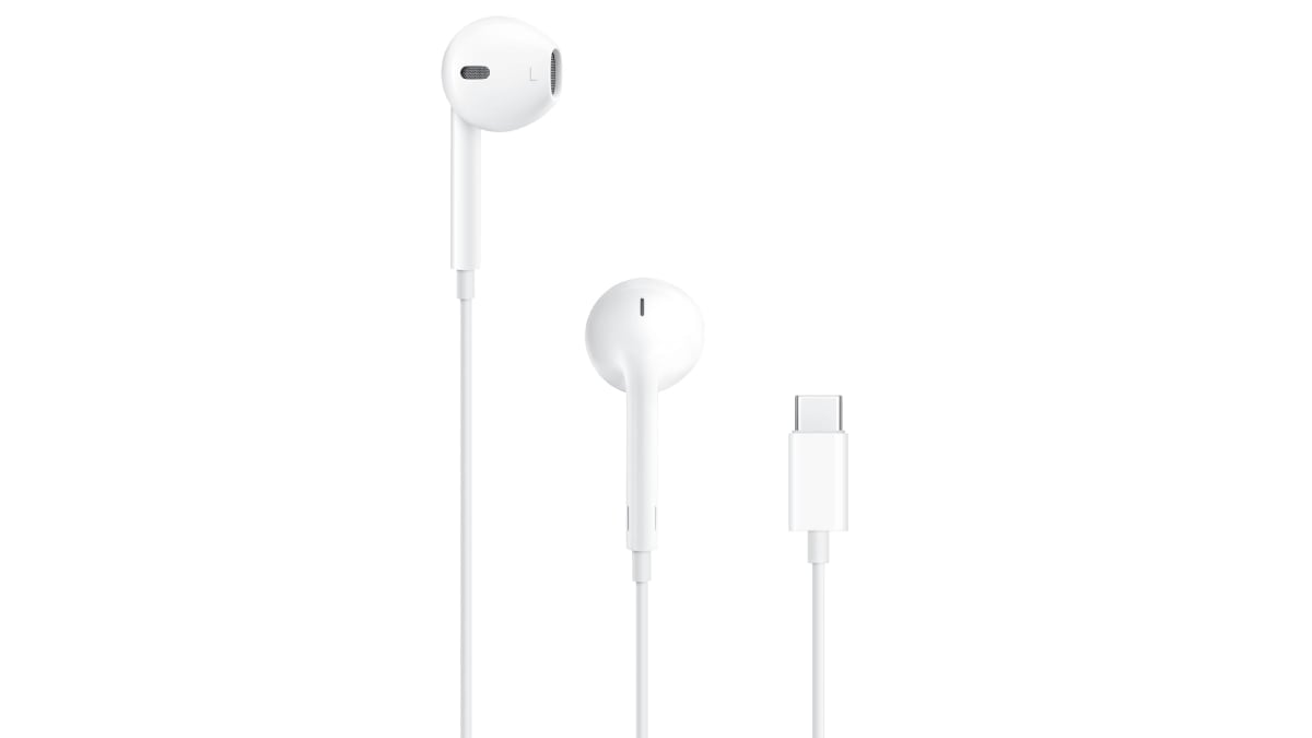 Apple EarPods con puerto USB-C incluido.
