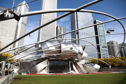 The Jay Pritzker Pavilion at Millennium Park.