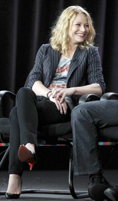Emilie De Ravin, la intérprete de Claire en la serie 'Lost', en una imagen del 12 de enero de 2010