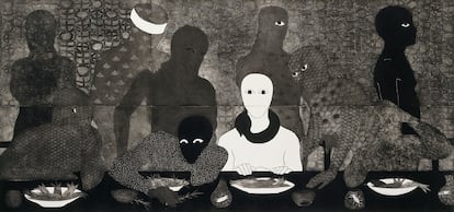 'La cena' (1991), de Belkis Ayón.