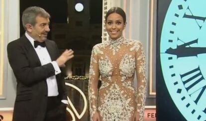 Carlos Sobera y Cristina Pedroche, durante las campanadas de Antena 3.