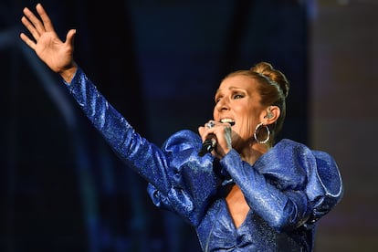 La cantante Celine Dion, en una actuación en Londres en 2019.