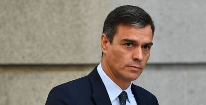 El presidente del Gobierno en funciones, Pedro Sánchez, ayer.