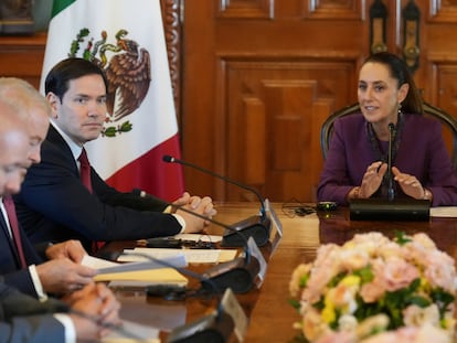 Marco Rubio y Claudia Sheinbaum, en Palacio Nacional el 3 de septiembre.