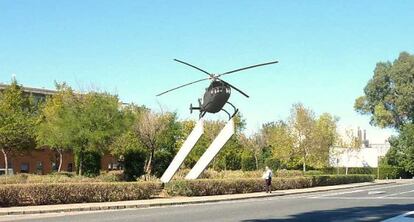 Recreación virtual del helicóptero.