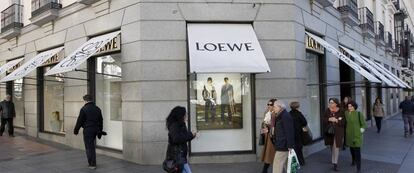 Exterior de la tienda de Loewe en Madrid.