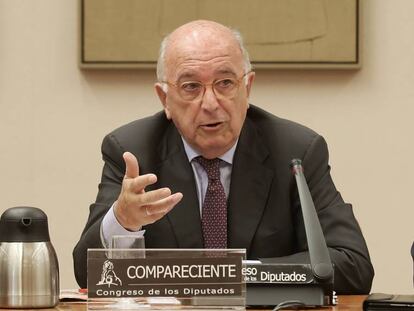 Joaquín Almunia, durante su intervención. 