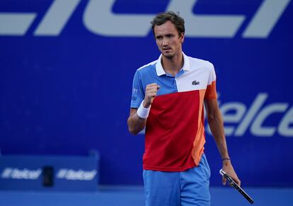 El tenista ruso Daniil Medvedev, durante su juego de cuartos de final en el Abierto de Acapulco