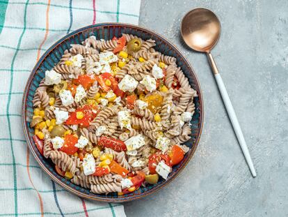 Un buen plato de pasta de legumbres