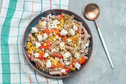 Un buen plato de pasta de legumbres