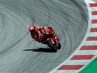 Francesco Bagnaia durante el GP de Austria, en el Circuito de Spielberg este domingo.