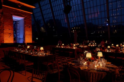 Decoración para la cena de la gala Met de 2025, que como es tradición se celebra el primer lunes de mayo.