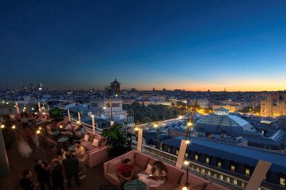 Terraza del NH Collection Suecia, en Madrid.