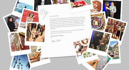 A carta de despedida de Meghan Markle em seu blog The Tig e algumas fotos pessoais.